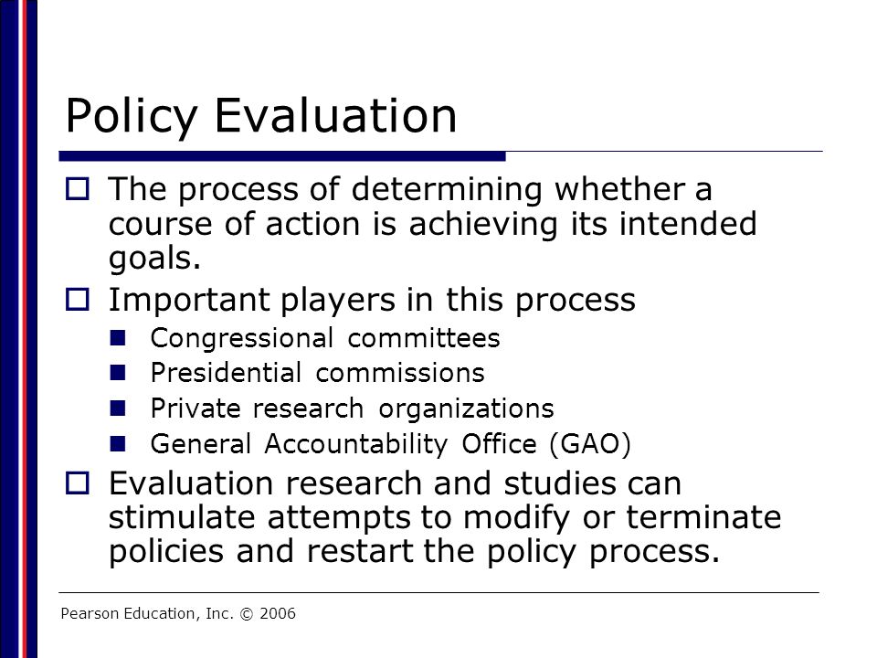 Evaluation of current government policies on